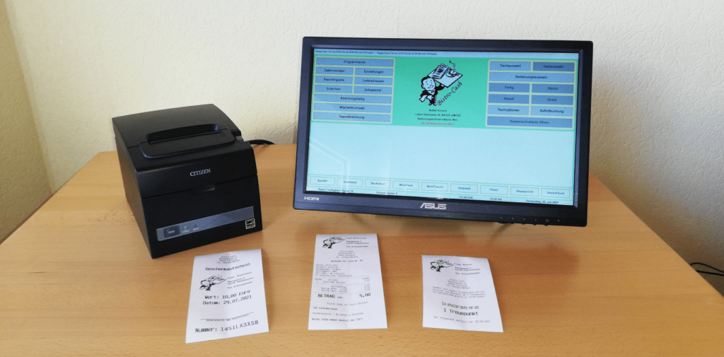 Citizen Bondrucker CT-S310II mit Kassensoftware Bistro-Cash