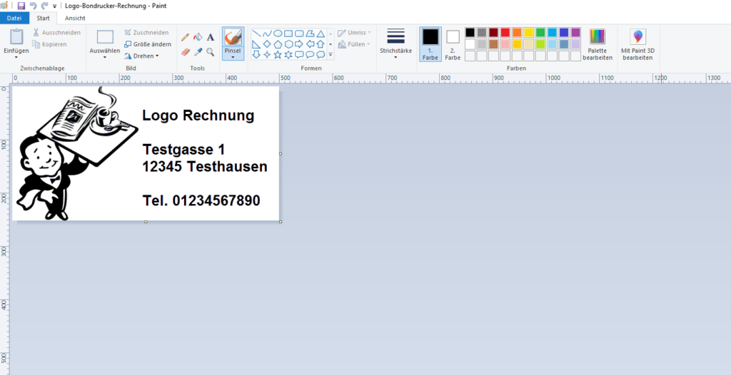 Bondrucker Logo mit Paint erstellen
