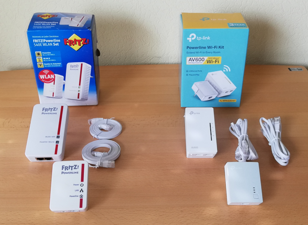 Powerline Adapter Fritz und TP-Link Gastronomie